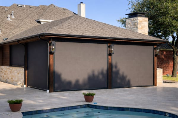 V-Track sealed-track motorized patio screen
