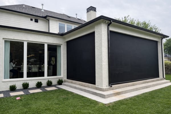 V-Track solar shade screen in Dallas, Texas