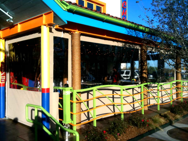 Motorized patio screen installation near Miami