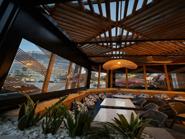 V-Track screen system on pergola in Seguin