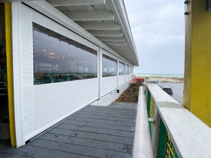 V-Track vinyl window panel in League City, Texas