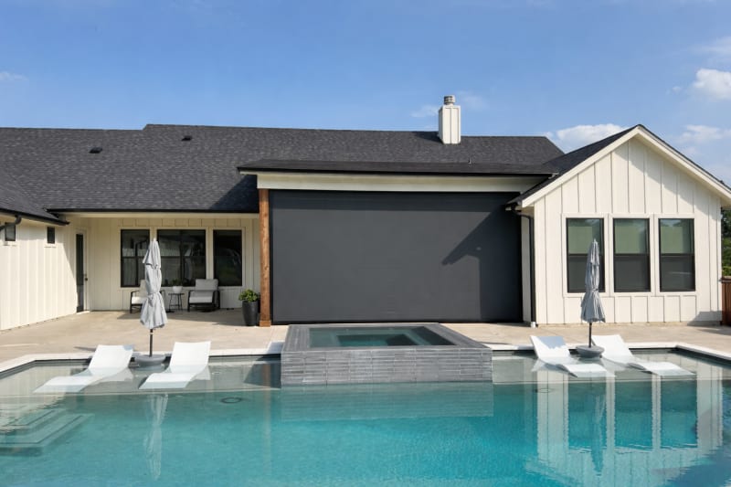 V-Track solar shade screen in Plano, Texas