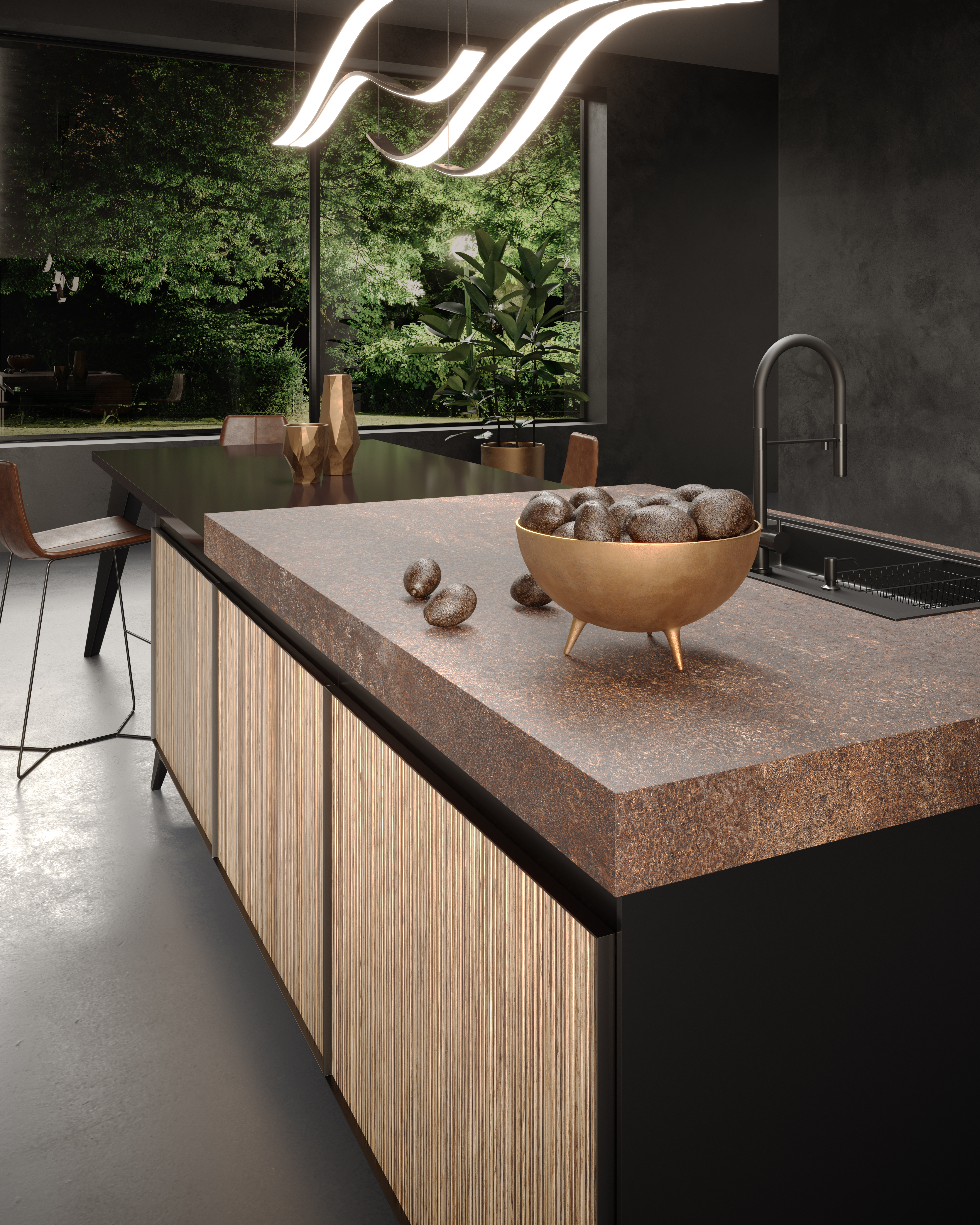 Arpa - Kitchen - Caravella Light, Rosso Purjai