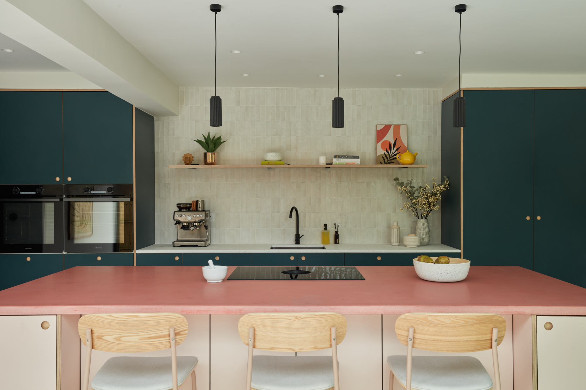 Arpa - Victoria Home Kitchen - Verde Pino, Rosa Bourbon