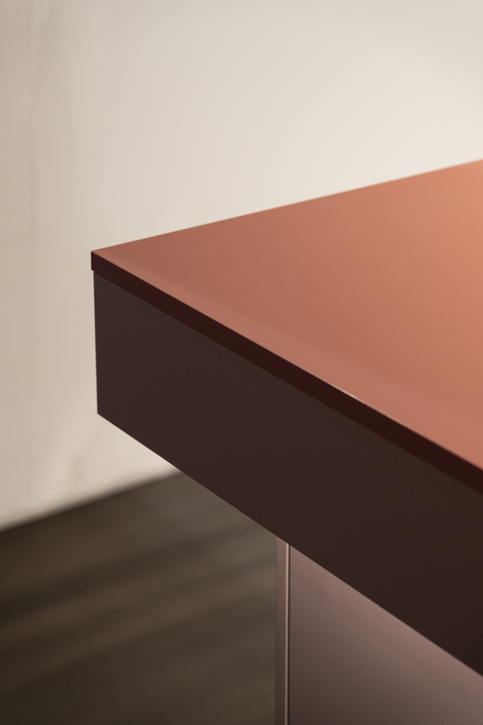 A pink to warm the kitchen and make it more sustainable