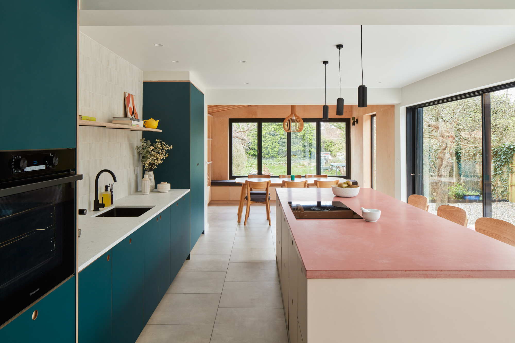 Arpa - Victoria Home Kitchen - Verde Pino, Rosa Bourbon