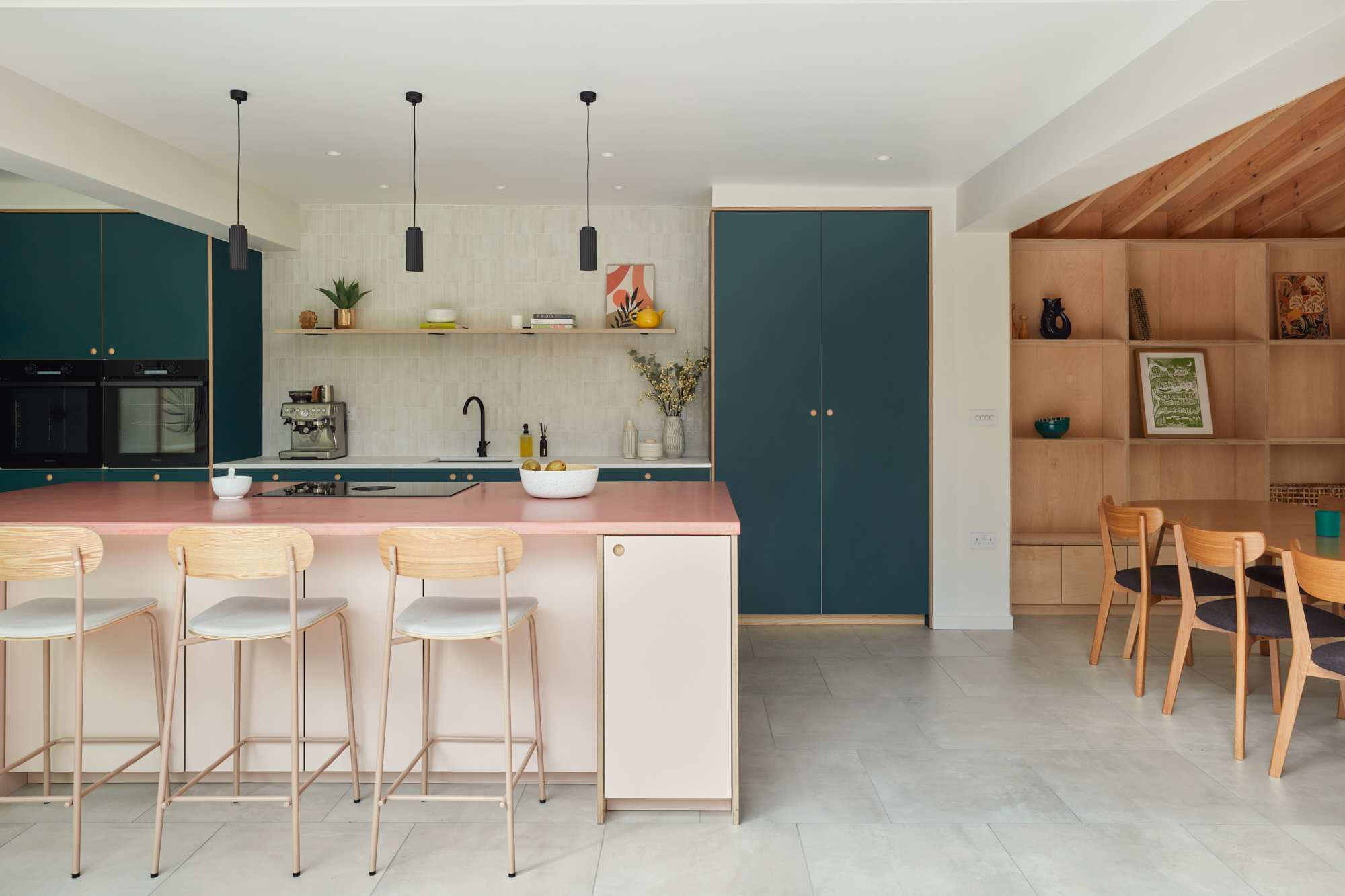 Arpa - Victoria Home Kitchen - Verde Pino, Rosa Bourbon