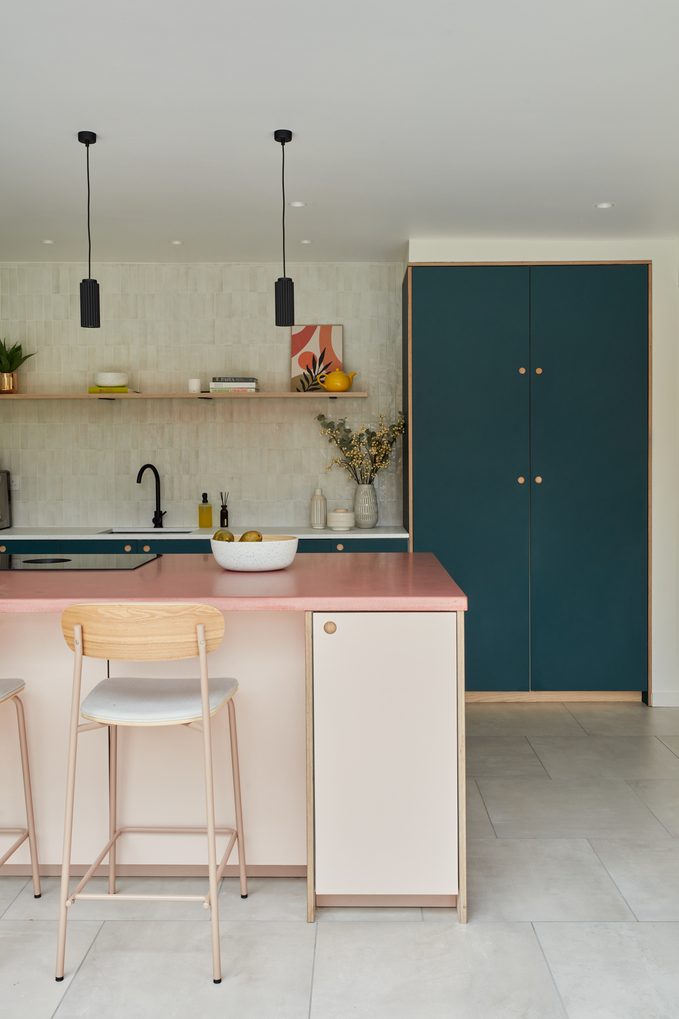 Arpa - Victoria Home Kitchen - Verde Pino, Rosa Bourbon