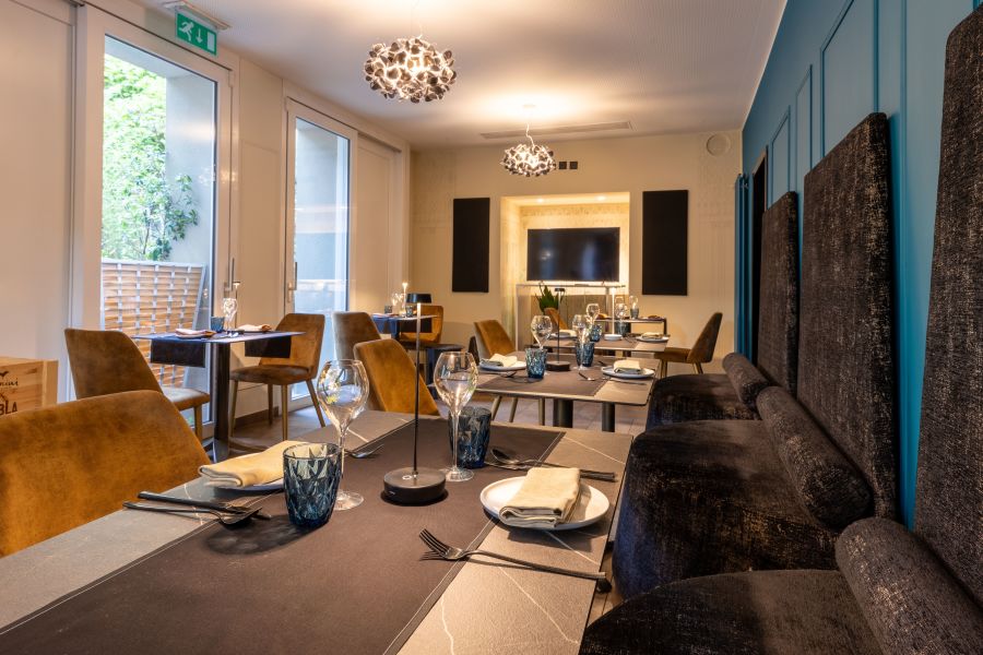 A fusion restaurant in Switzerland blends intimacy, elegance and entertainment
