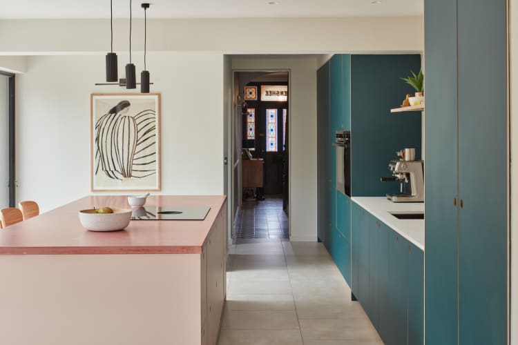 Arpa - Victoria Home Kitchen - Verde Pino, Rosa Bourbon