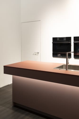 A pink to warm the kitchen and make it more sustainable