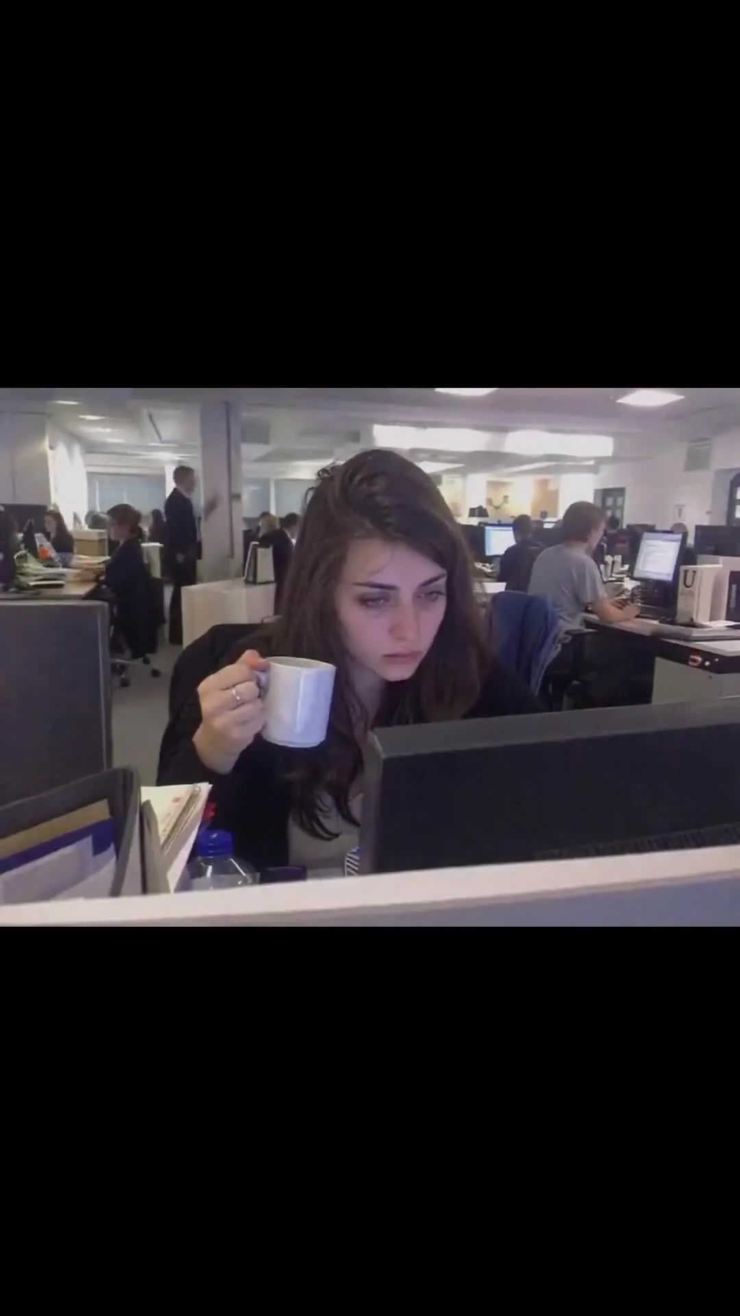 Girl Stressed at Work