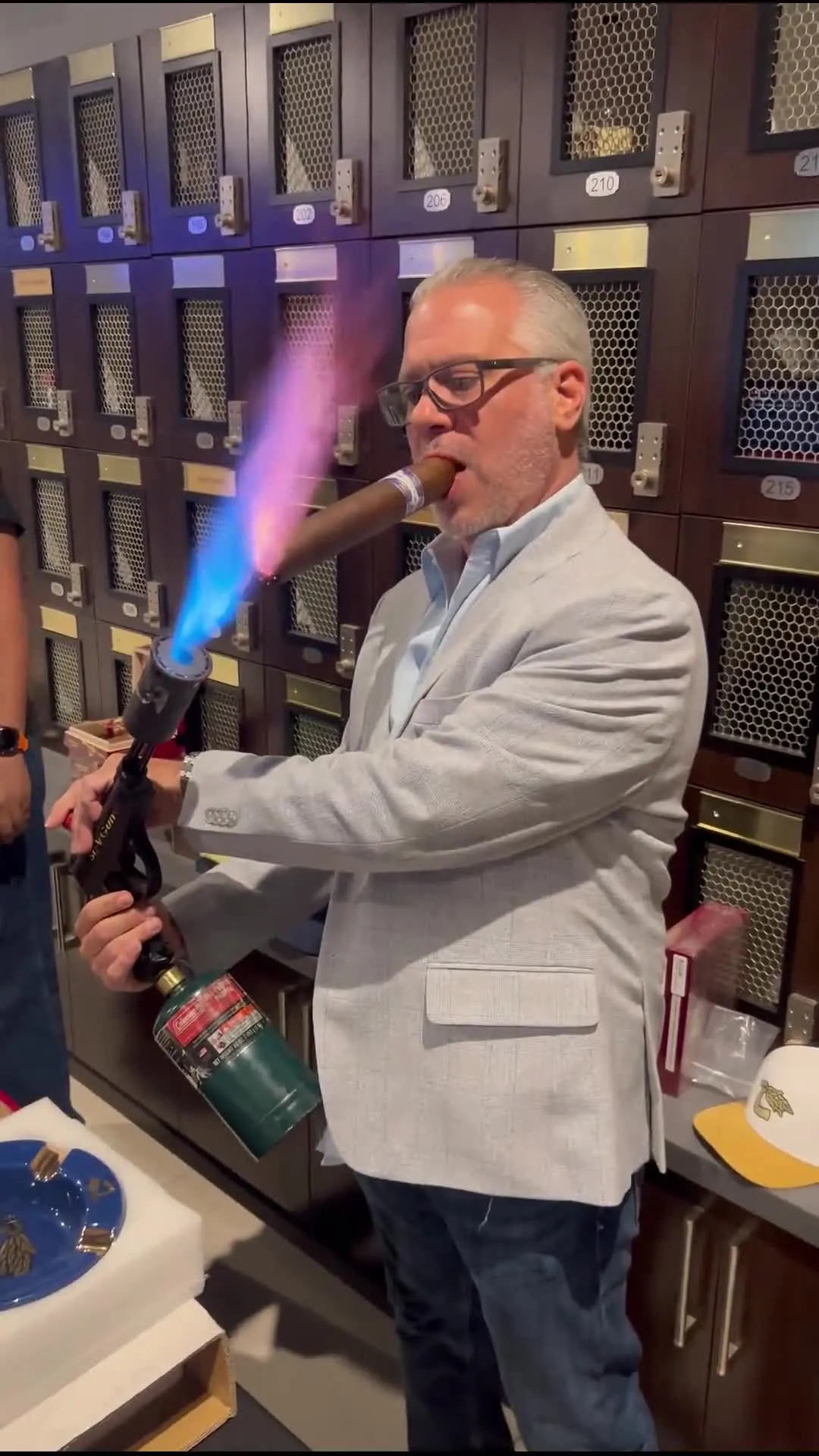 Man Smoking Big Cigar