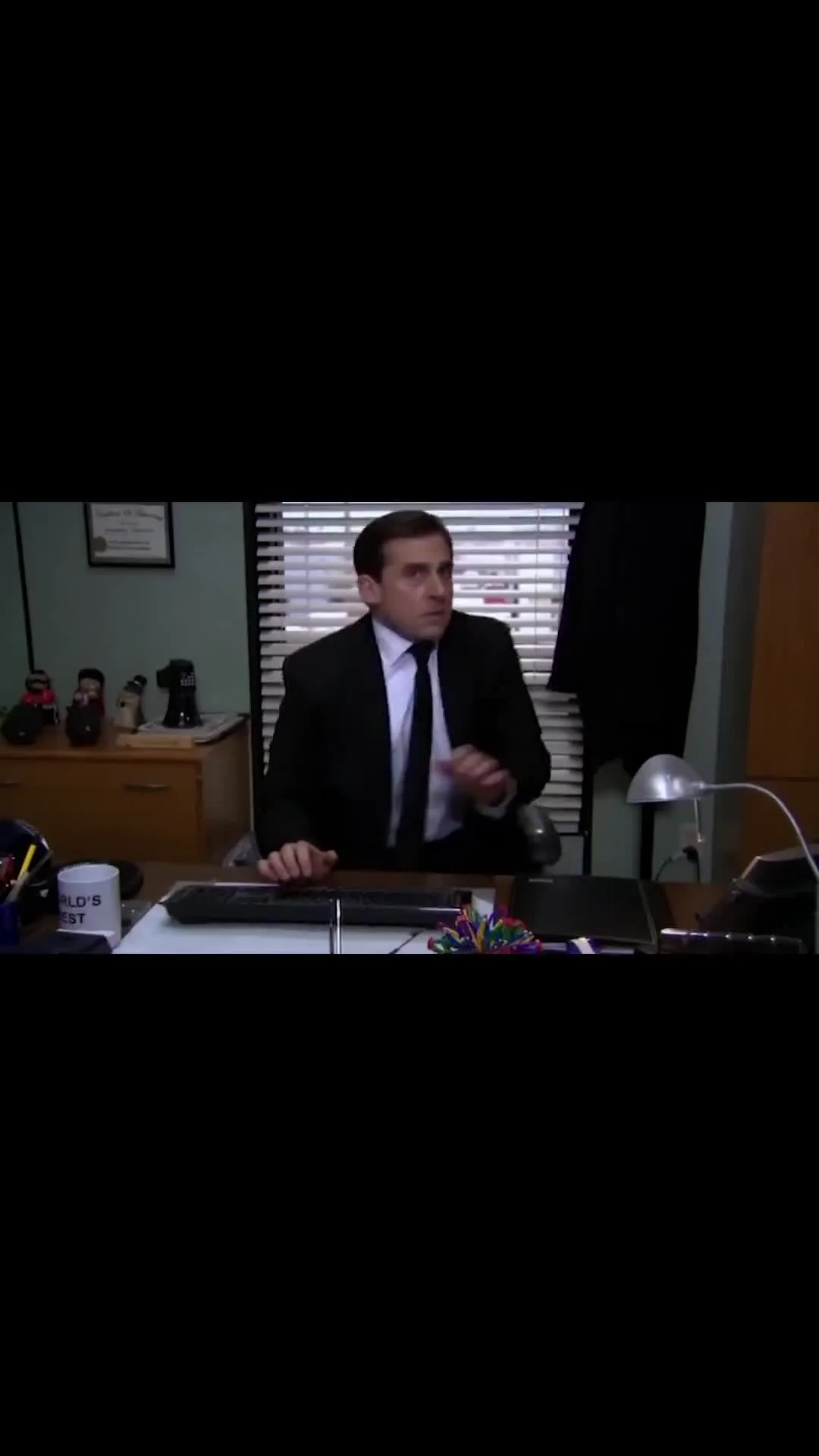 Michael Scott dodging bullets