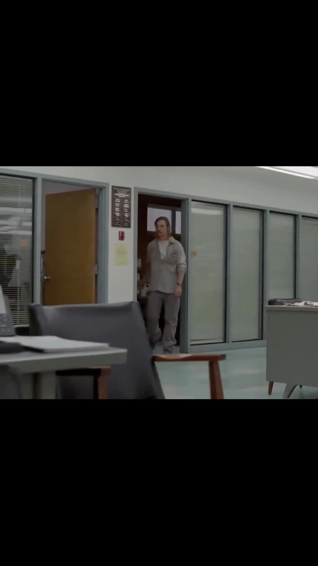 Matthew McConaughey Office Exit with Cigarette