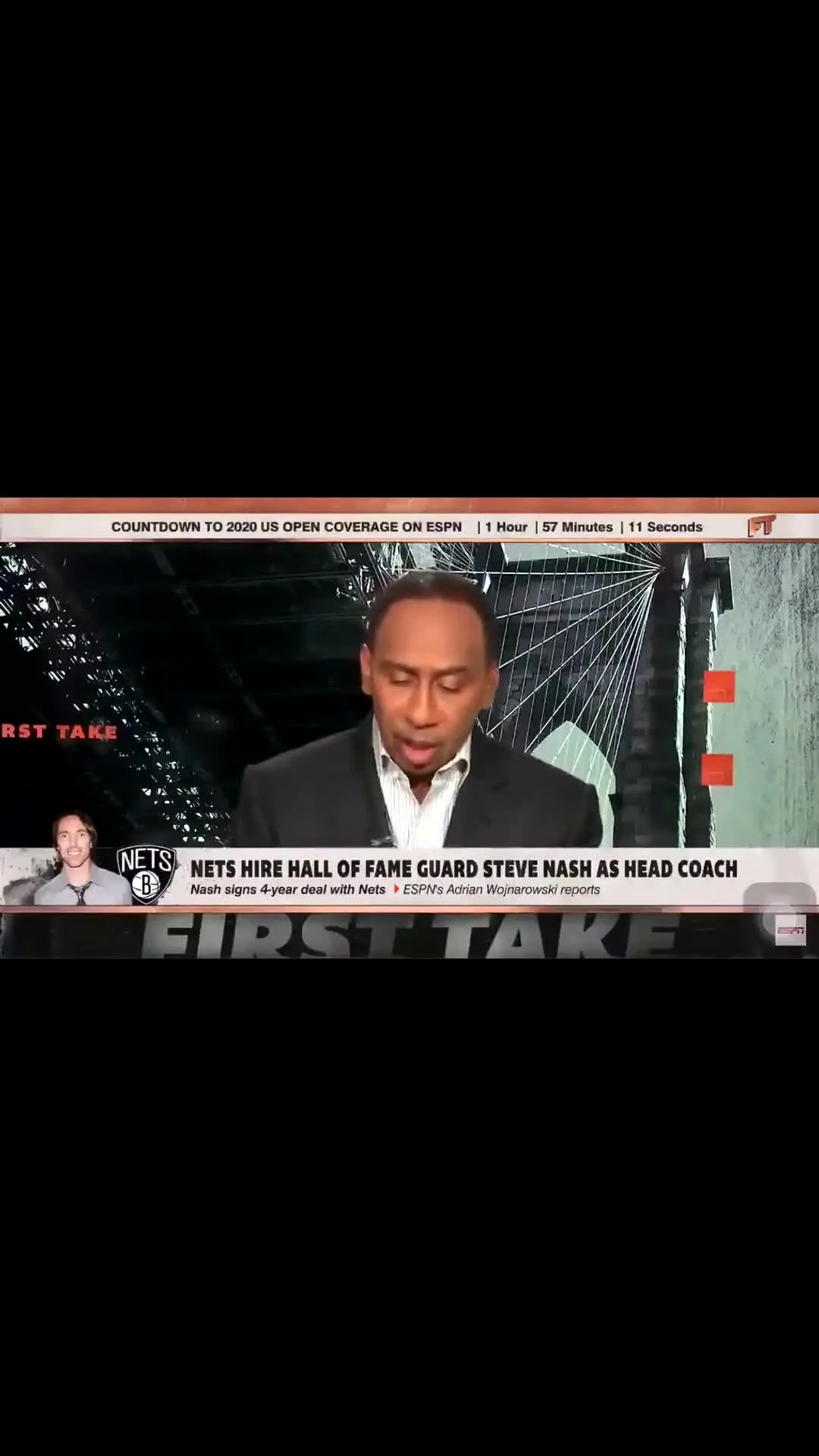 Stephen A Smith Serious Pause and Stare