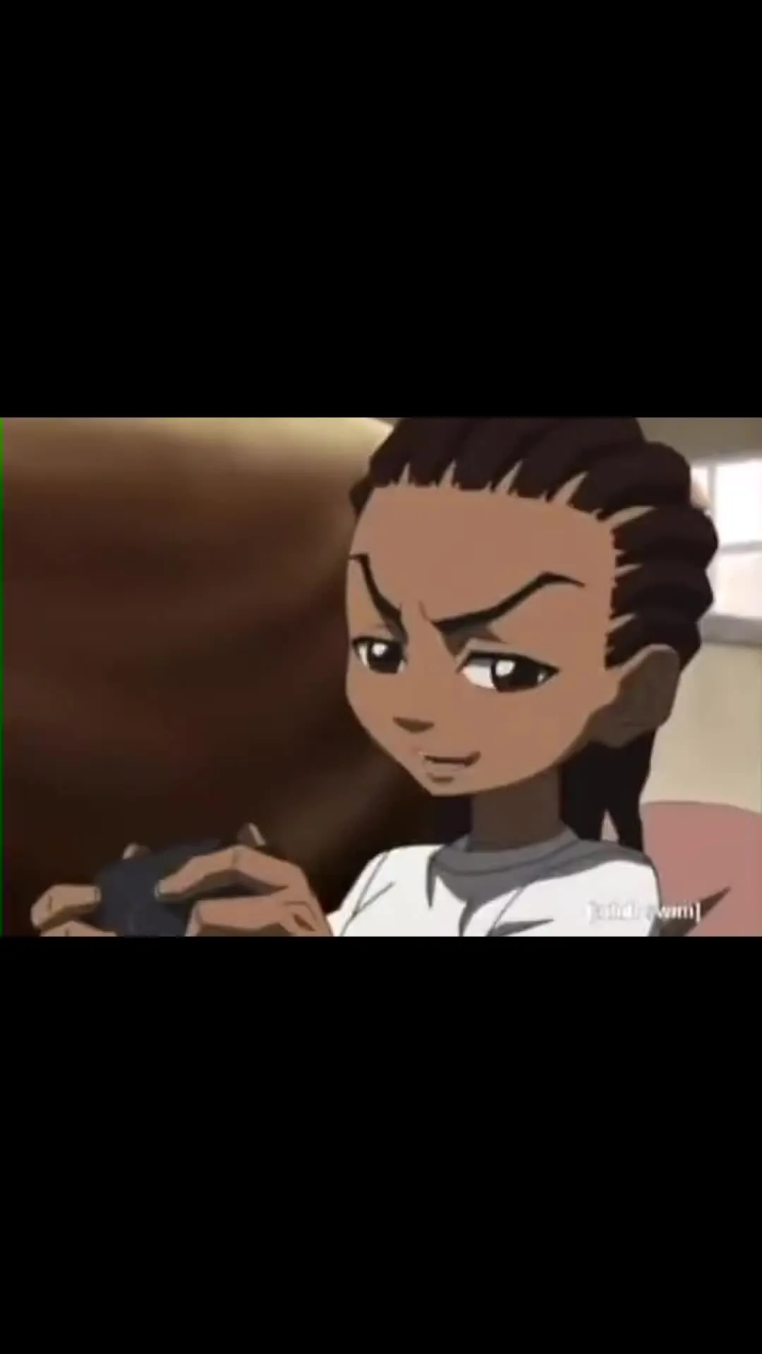 Riley Boondocks Judging Usher While Girl Smirks