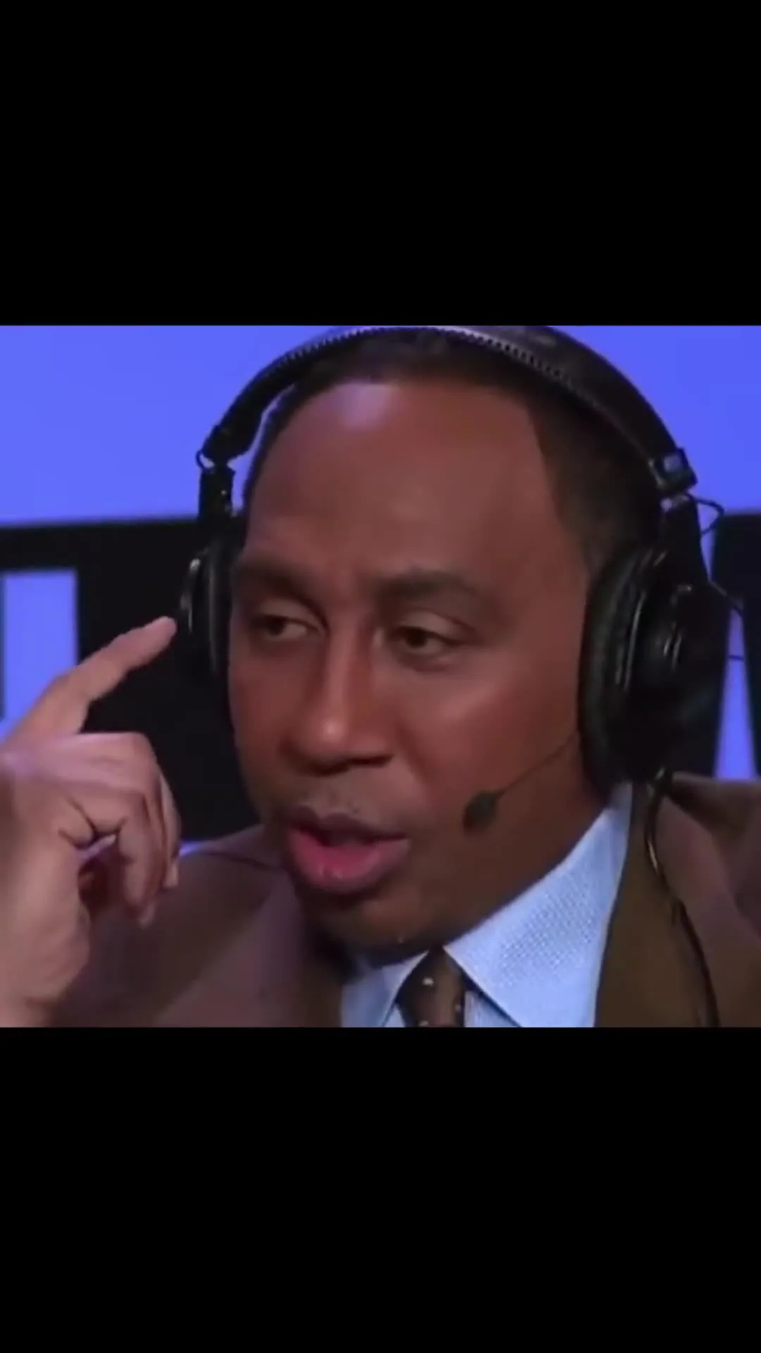 Stephen A Smith Thinking Hard With Finger to Temple