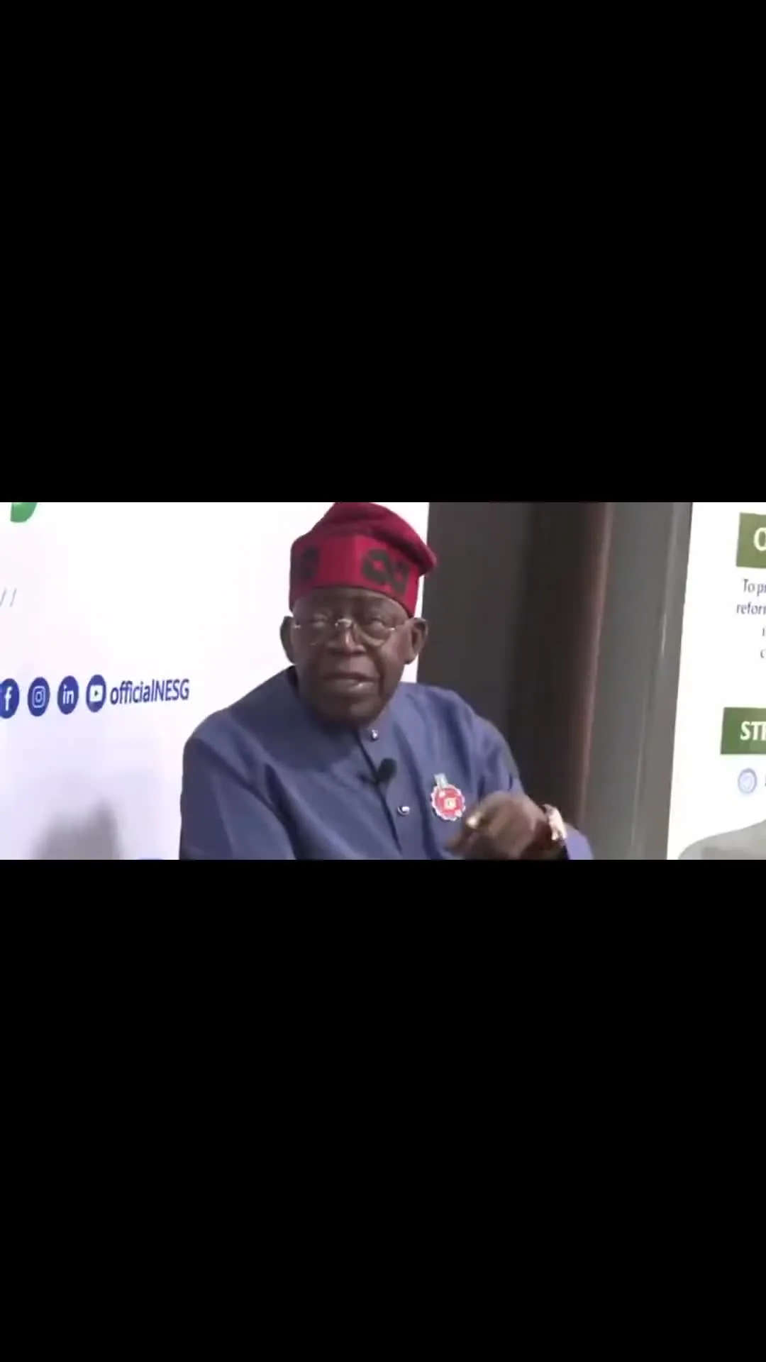 Tinubu Explaining with Animated Hand Gestures