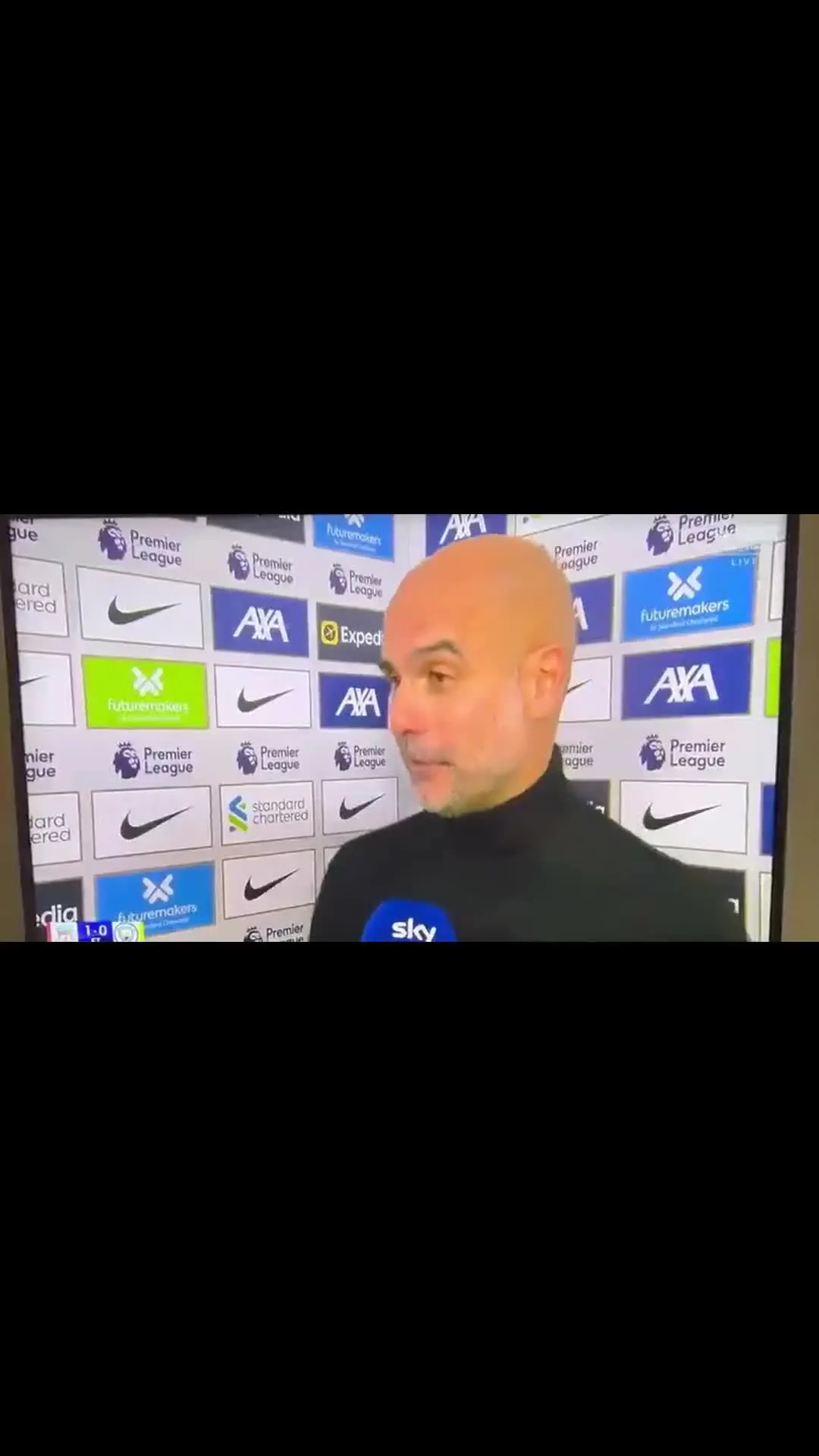 Pep Guardiola Confused Interview Reaction