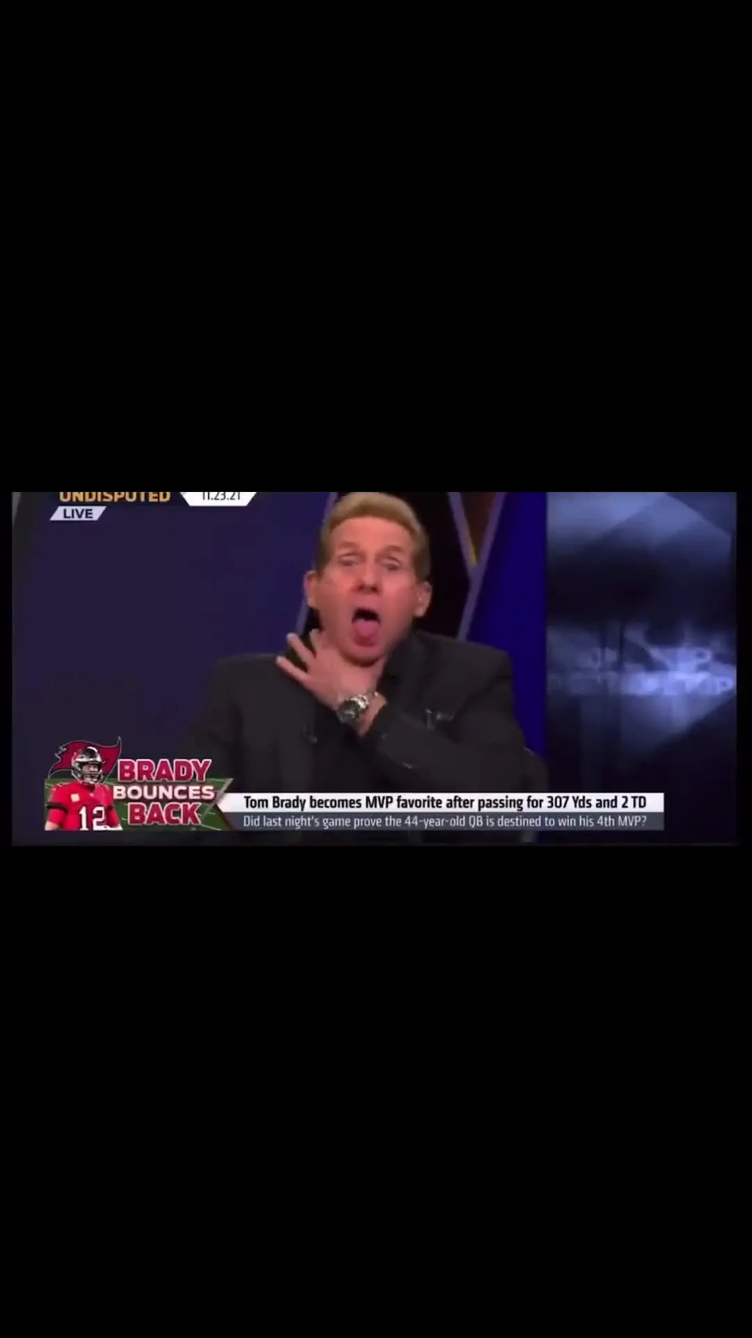 Skip Bayless Choke Job Self-Choking Reaction