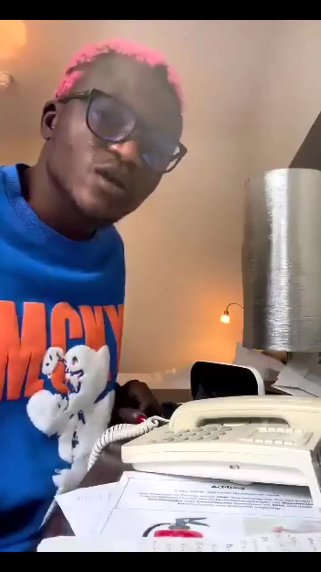 Portable Fuji motivational phone call while working