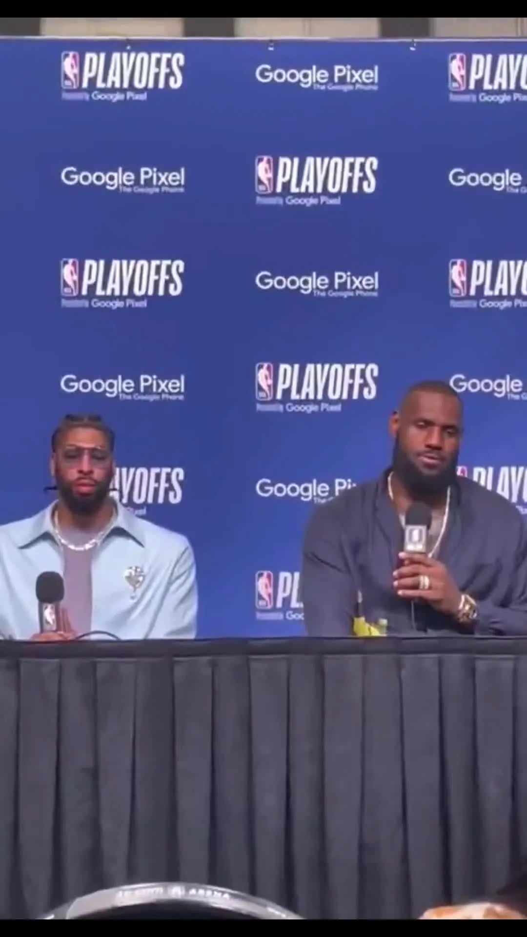 LeBron and AD Shared Laugh at Press Conference