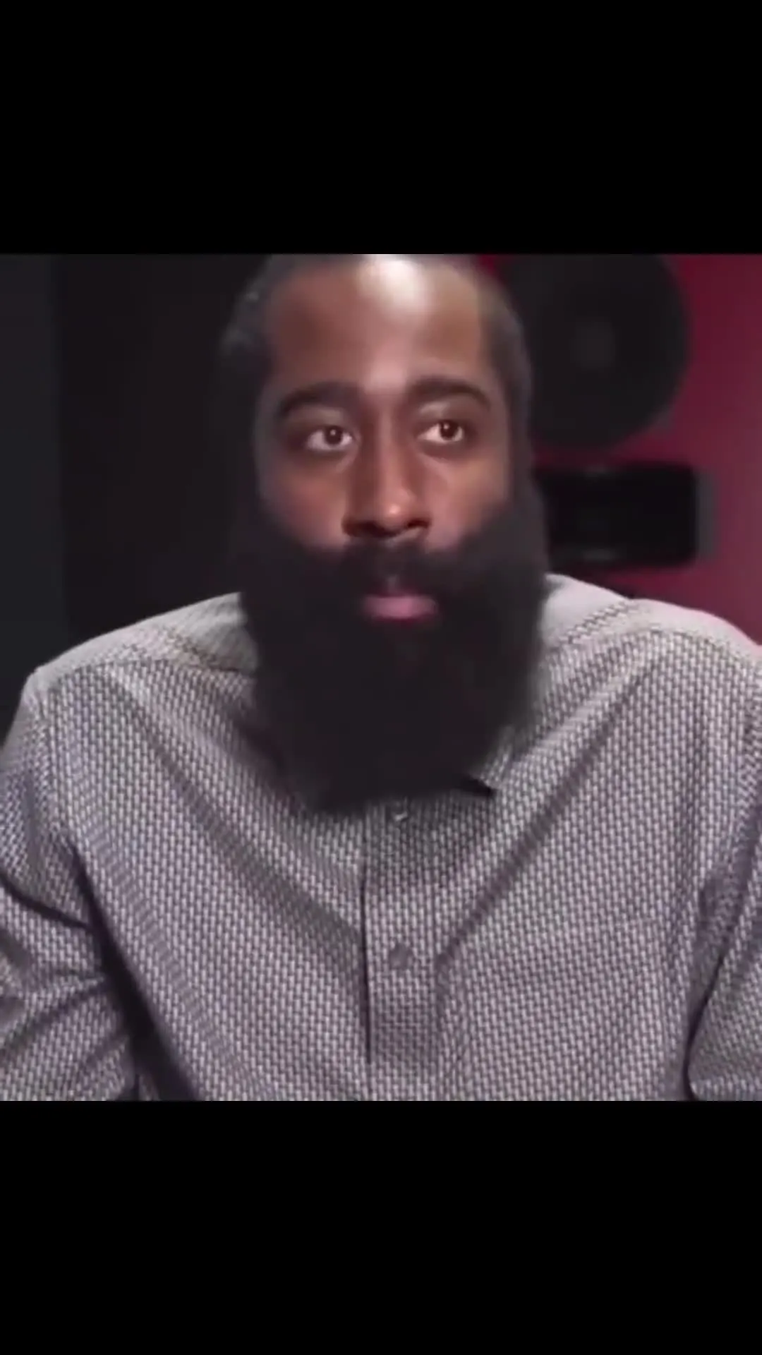 James Harden Watching and Listening Intently