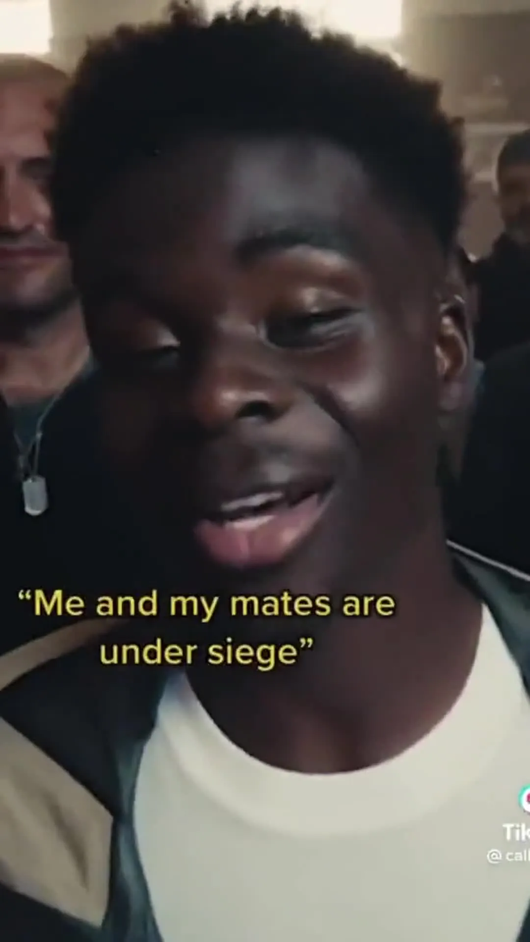 Saka calm while mates go crazy behind him