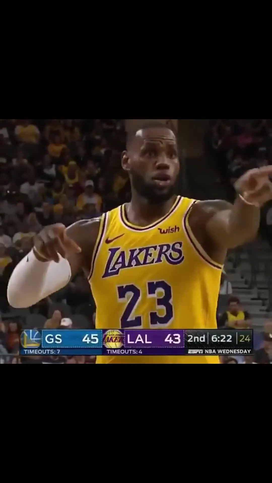 LeBron Pointing and Directing Everyone on Court