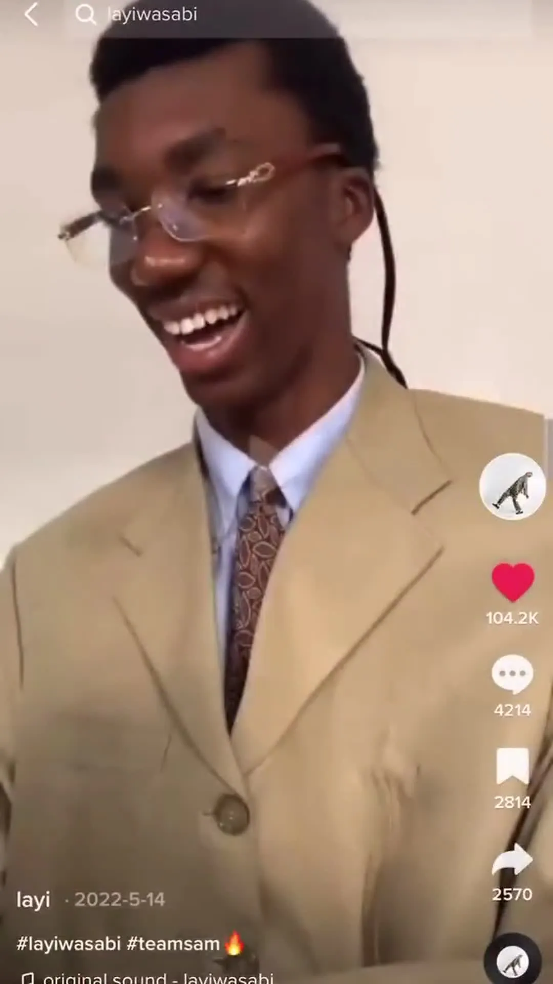 Layi Wasabi Laughing Then Realizing This Looks Like a Skit