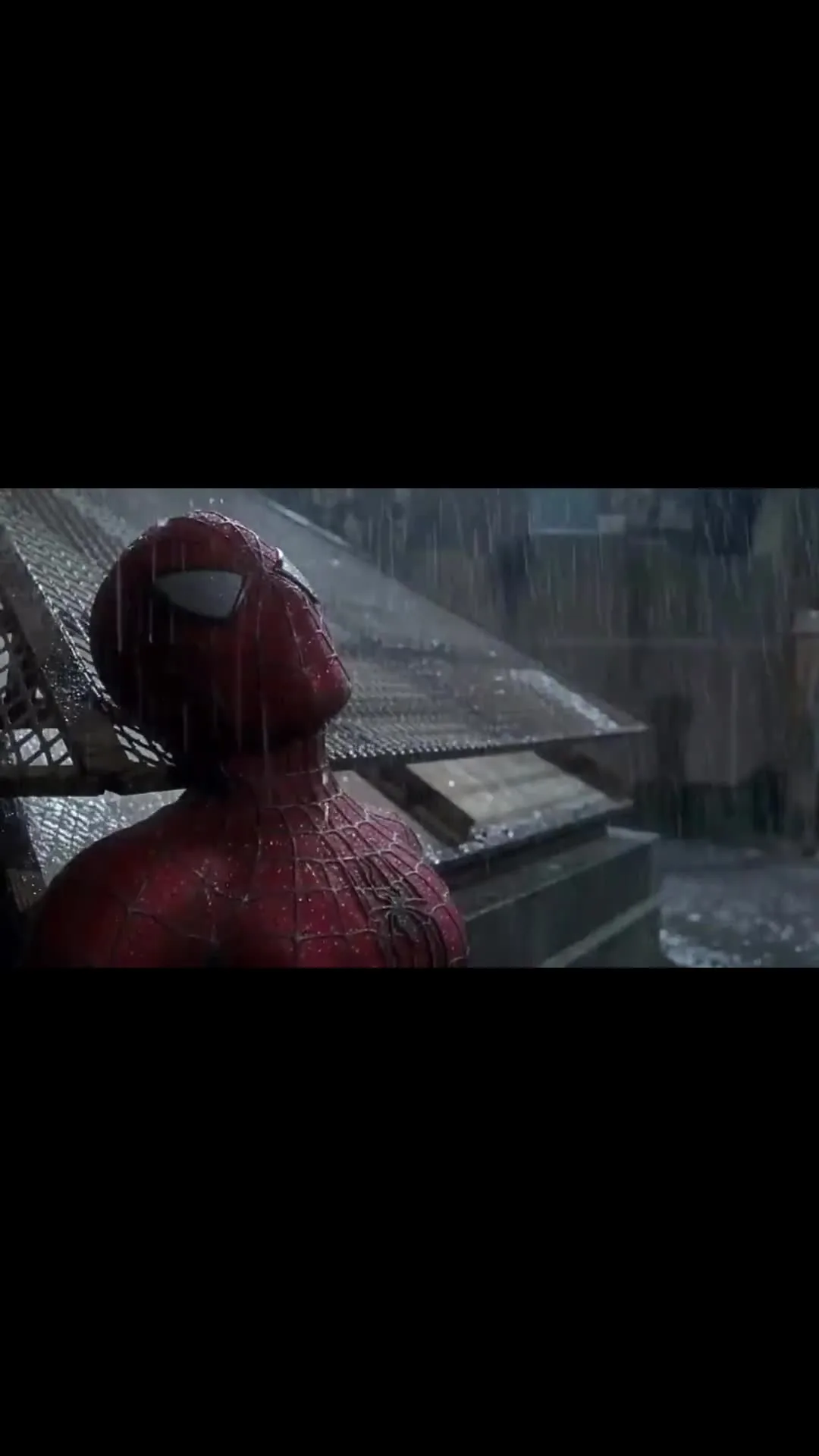 Spiderman Sad in the rain