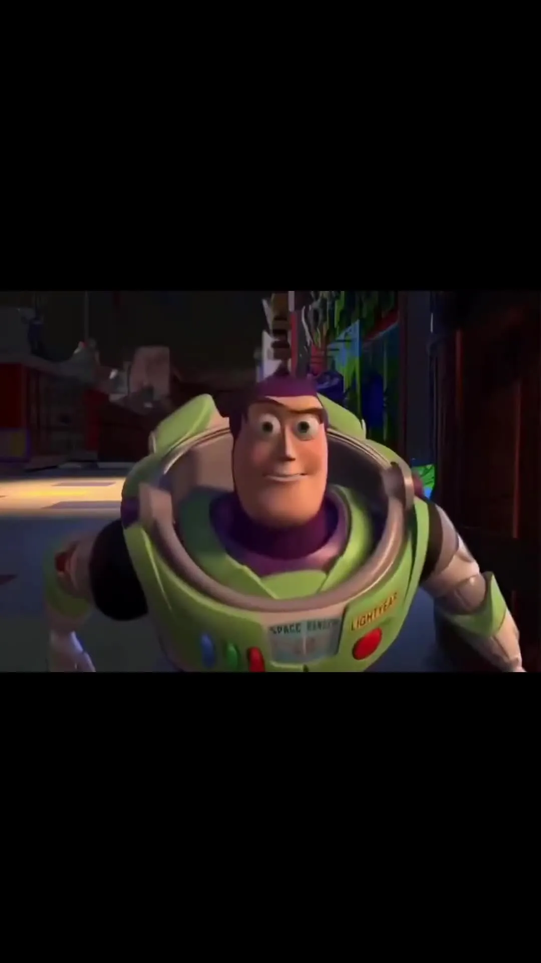 Buzz Lightyear a bunch of them on store shelf