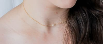 Colar Chocker Pérolas Delicadas 4mm