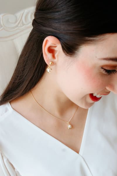 Conjunto Corações Dourados