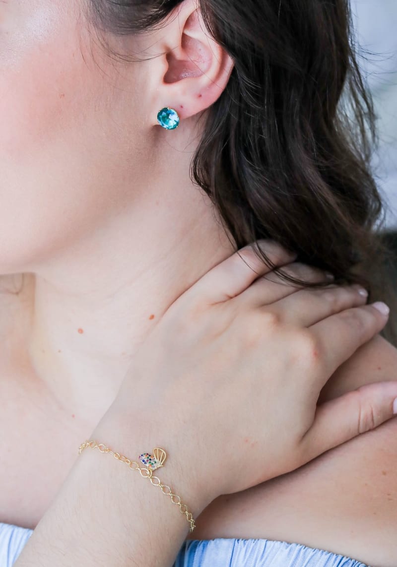 Pulseira Elos com Pingente Borboleta Cravejada banhada a ouro 18k — TK Semijoias