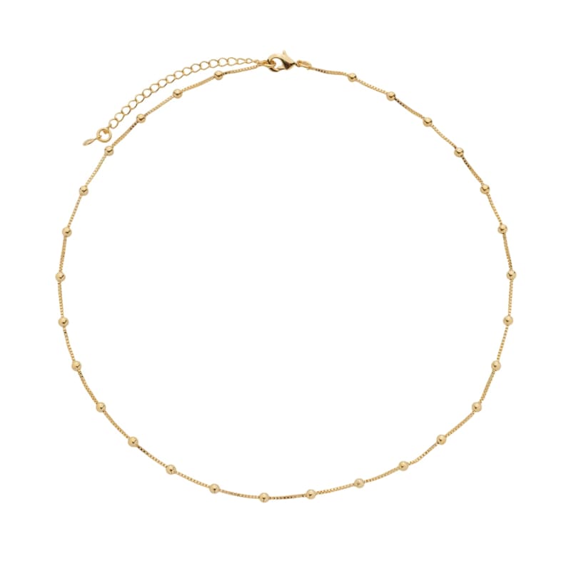 Colar Corrente Satélite Choker Delicado banhada a ouro 18k — TK Semijoias