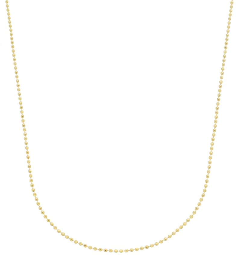 Colar Micro Esferas Douradas 45cm banhada a ouro 18k — TK Semijoias