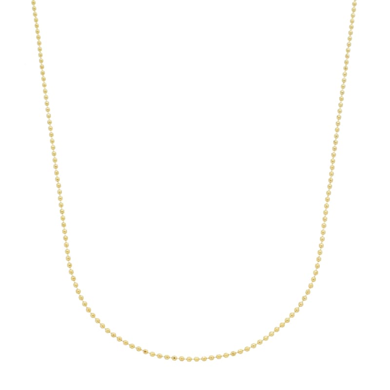 Colar Micro Esferas Douradas 45cm banhada a ouro 18k — TK Semijoias