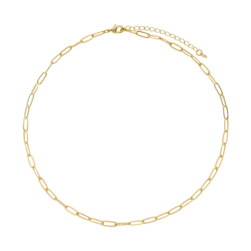 Colar Corrente Paperclip Lifestyle Dourado banhada a ouro 18k — TK Semijoias