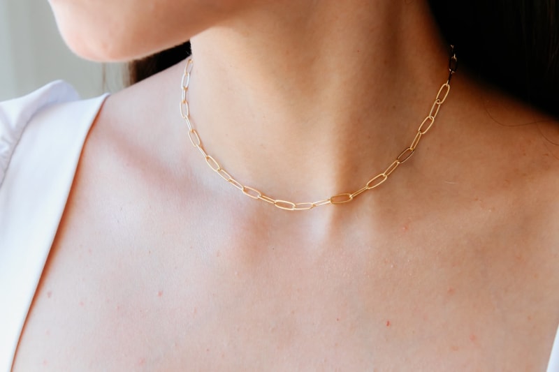 Colar Corrente Paperclip Lifestyle Dourado banhada a ouro 18k — TK Semijoias