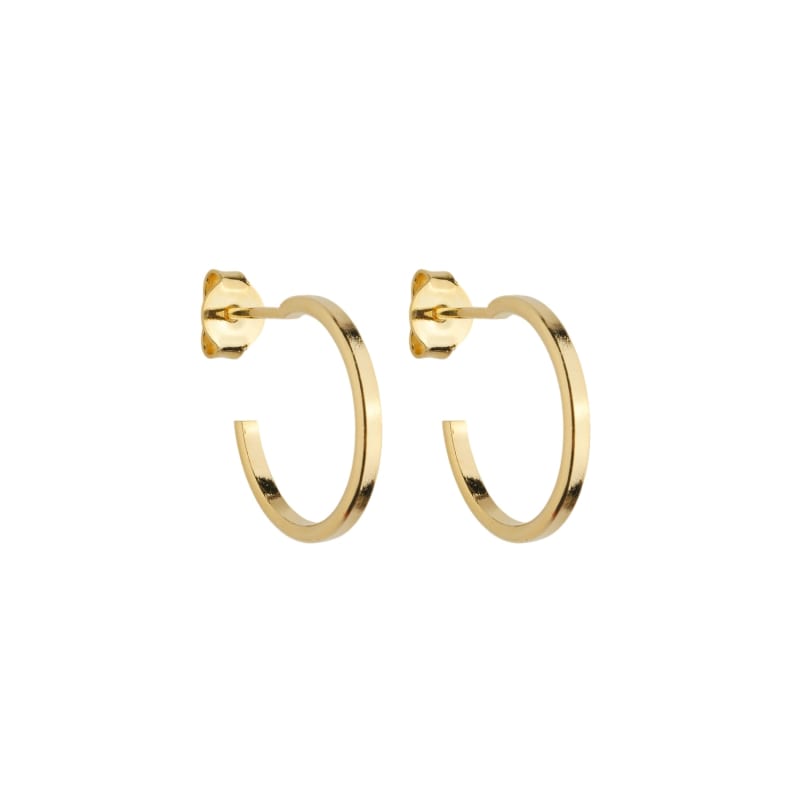 Brinco Argola Aberta Fio Fino Dourado banhada a ouro 18k — TK Semijoias