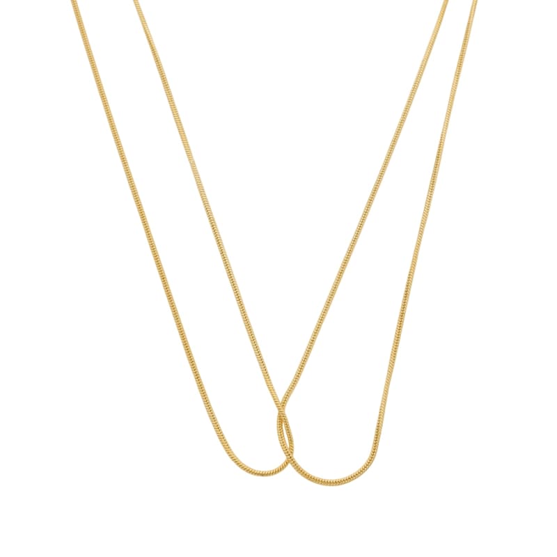 Colar Choker Duplo Snake Conector Oval banhada a ouro 18k — TK Semijoias
