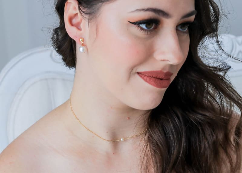 Colar Chocker Pérolas Delicadas 4mm banhada a ouro 18k — TK Semijoias