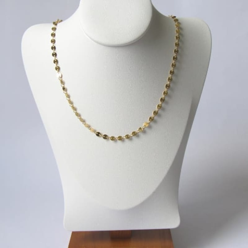 Colar Corrente Chapinhas Redondas Luxe banhada a ouro 18k — TK Semijoias