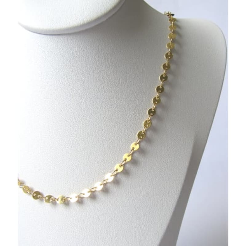 Colar Corrente Chapinhas Redondas Luxe banhada a ouro 18k — TK Semijoias