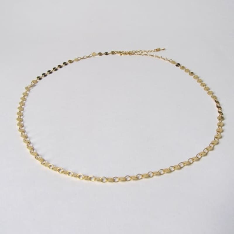 Colar Corrente Chapinhas Redondas Luxe banhada a ouro 18k — TK Semijoias