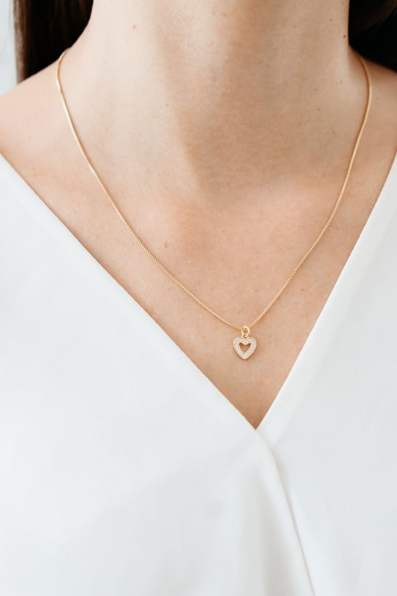 Conjunto Coração Cravejado com Zircônia banhada a ouro 18k — TK Semijoias