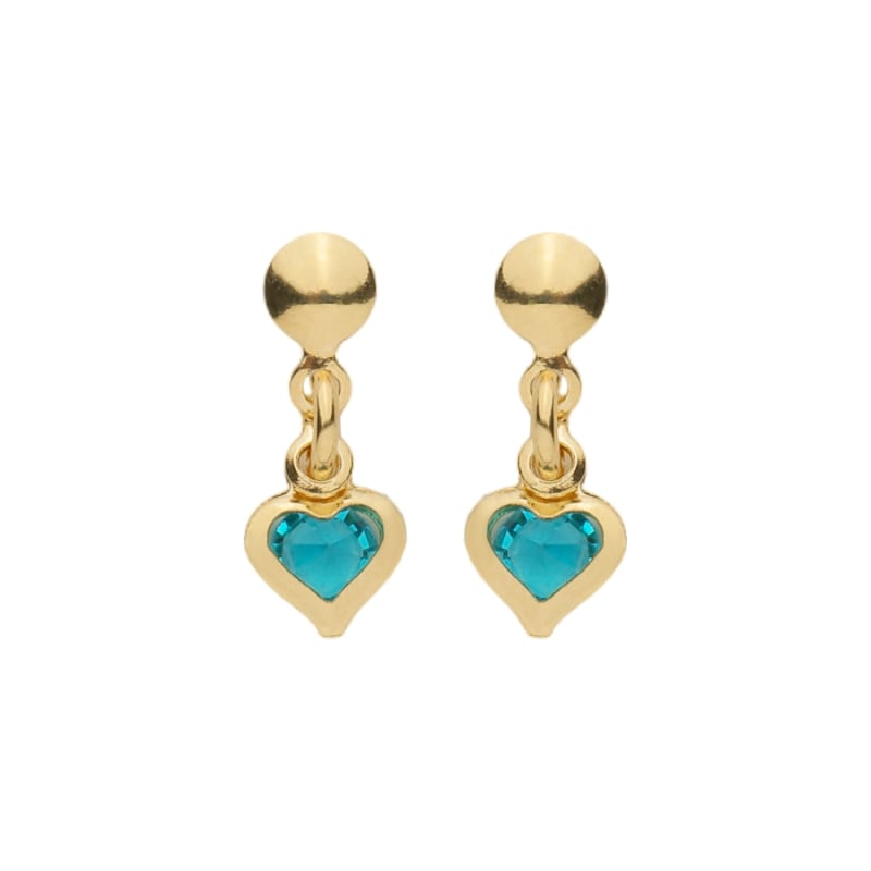 Brinco Pendente Coração Vermelho Esmaltado banhada a ouro 18k — TK Semijoias