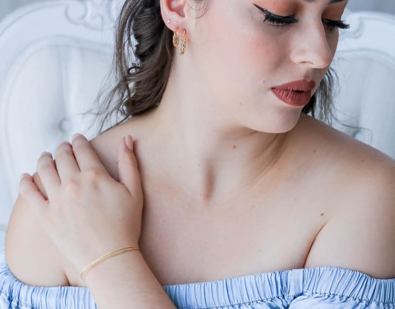 Pulseira Trio de Fitas Douradas banhada a ouro 18k — TK Semijoias